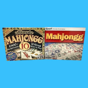 Vintage Sealed PC-CD ROM Software Games Ultimate Mahjongg 10 + SNAP! Mahjongg